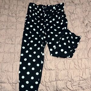 Zara Black and White Polka Dot Pants